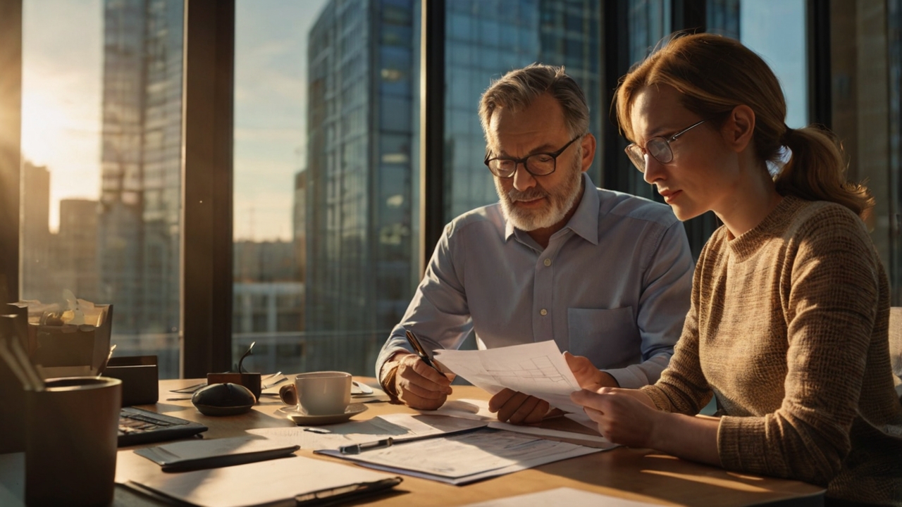 Financial audit professional at work